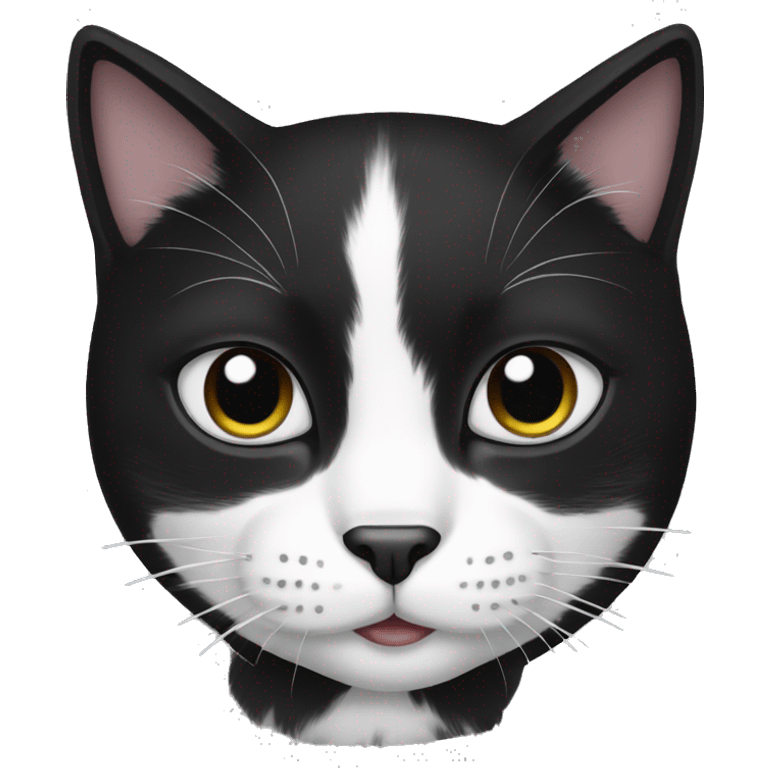 black and white cat emoji