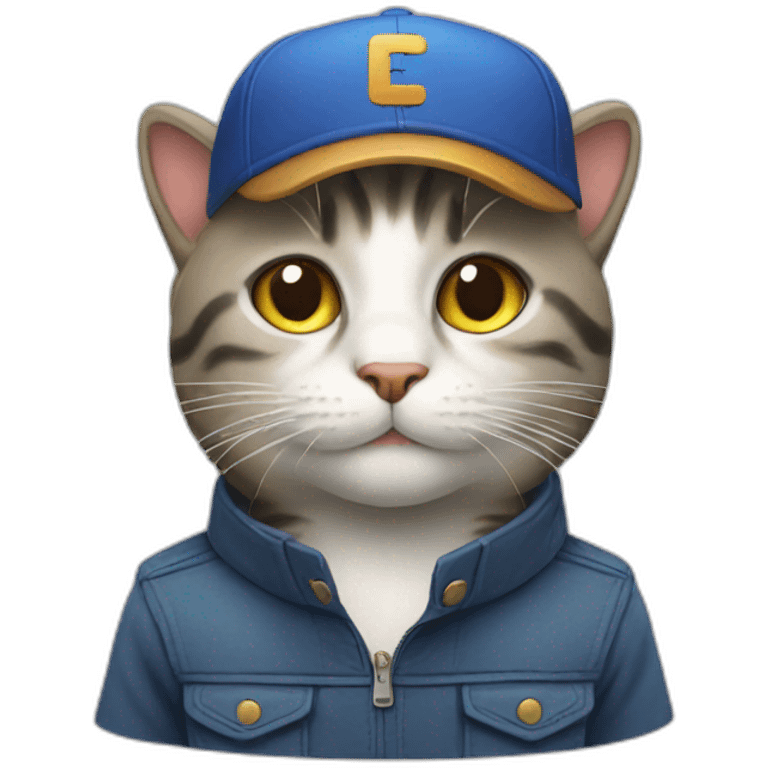 cat with cap emoji