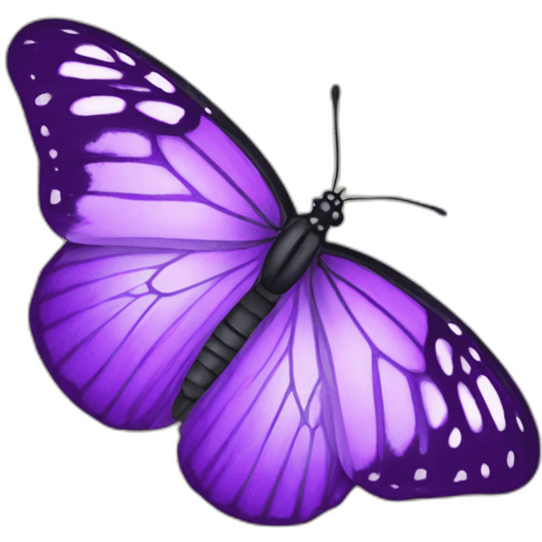 purple monarch butterfly emoji