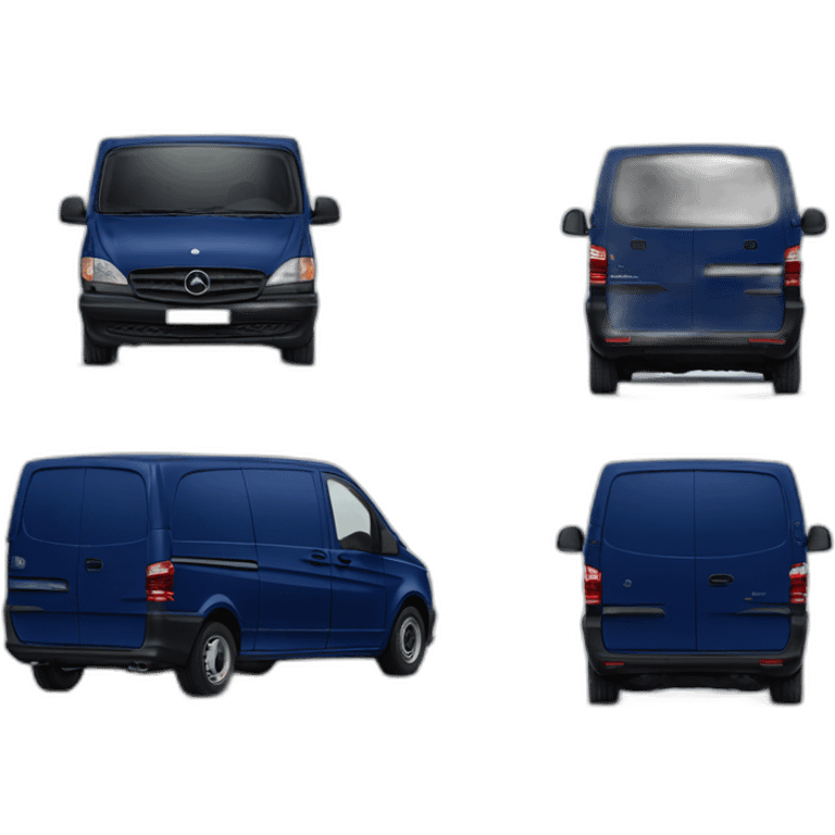 mercedes vito dark blue van emoji