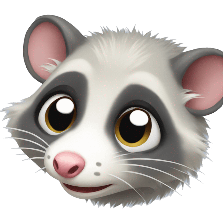 A opossum who is crying  emoji