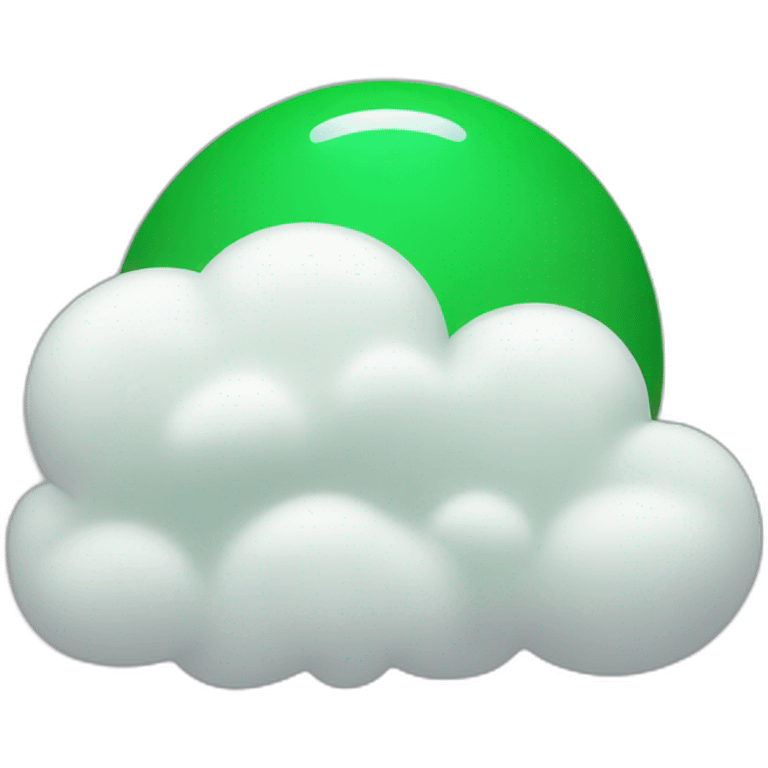 un nuage vert emoji