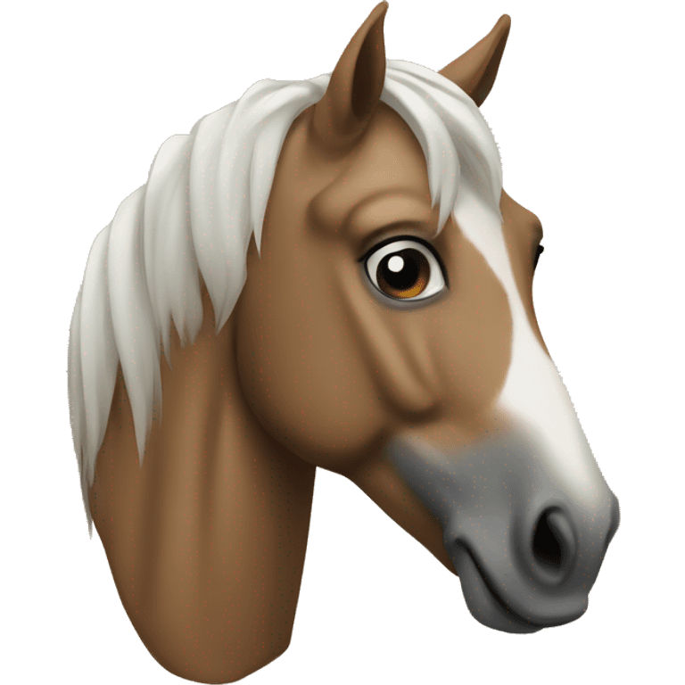 horse with derision face emoji