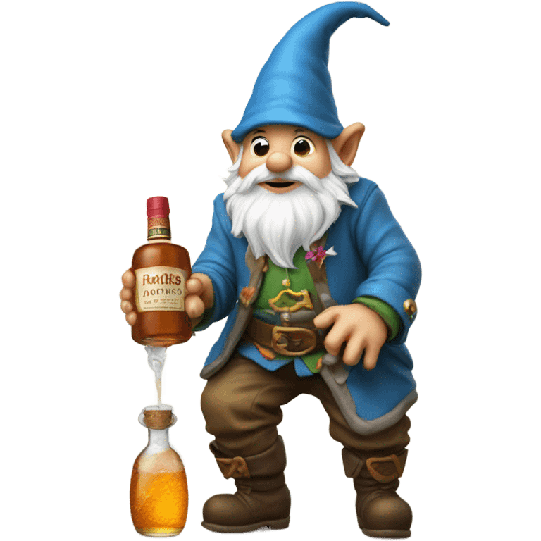 gnome pouring some rum on the ground emoji