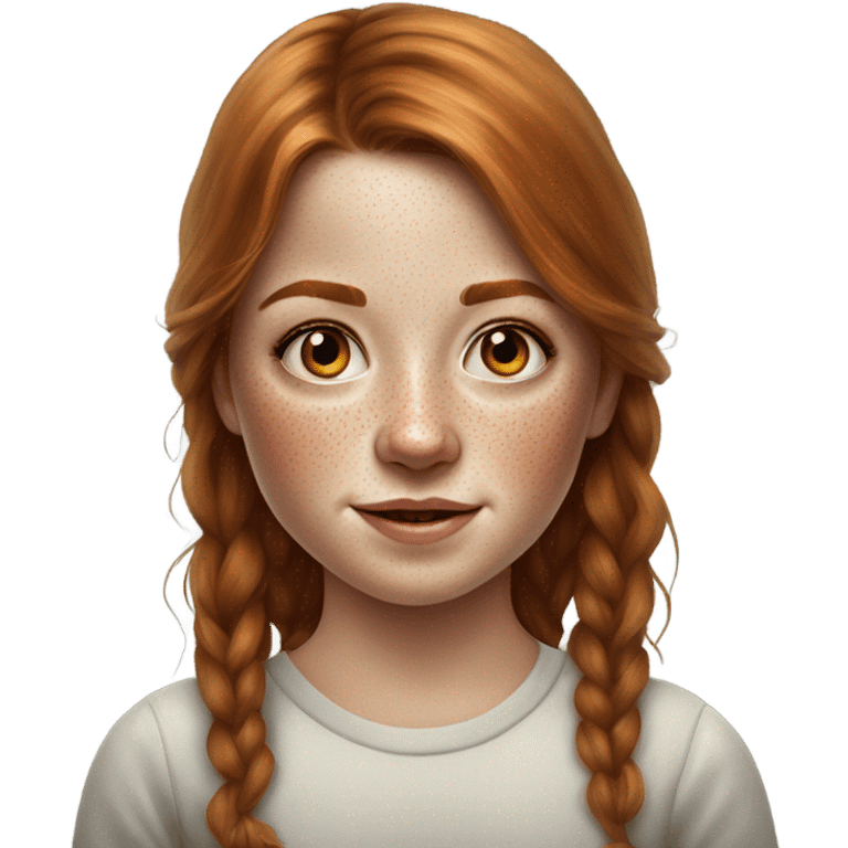 freckled girl portrait realism emoji