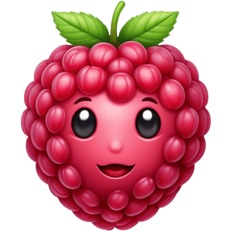 A raspberry planet emoji