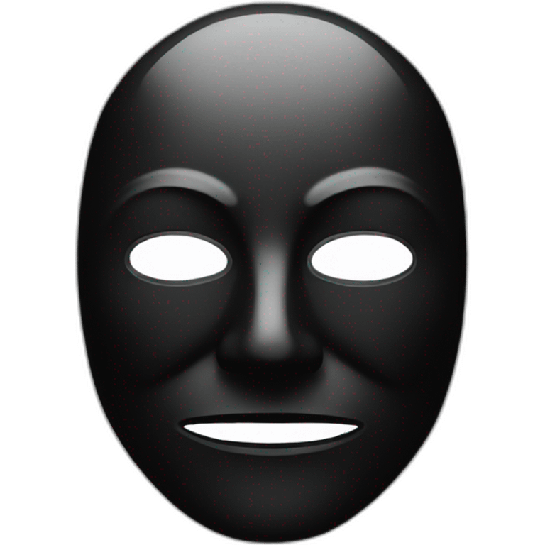 A black anonymous mask  emoji