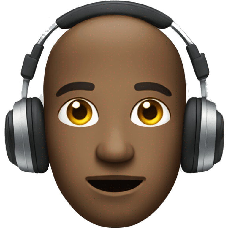 head emoji that listens to music with airmax headphone emoji