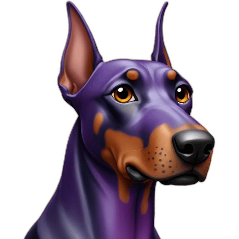 purple-doberman-eating-source-code emoji