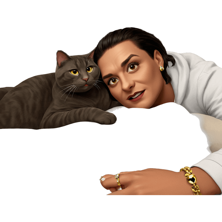 boy with cat and jewelry emoji