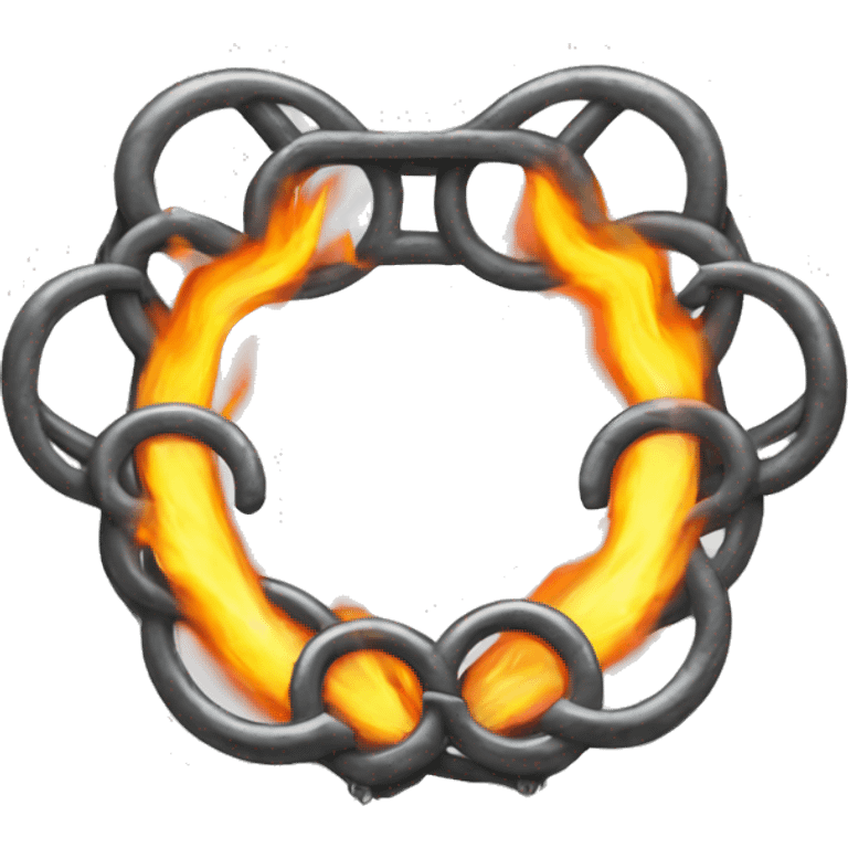 natural gas flame in handcuffs emoji