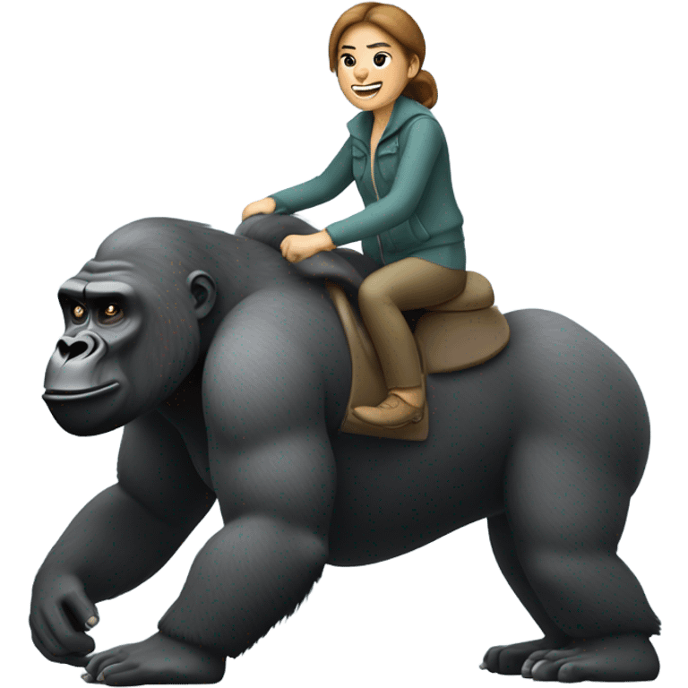 My Memoji riding a silverback gorilla  emoji