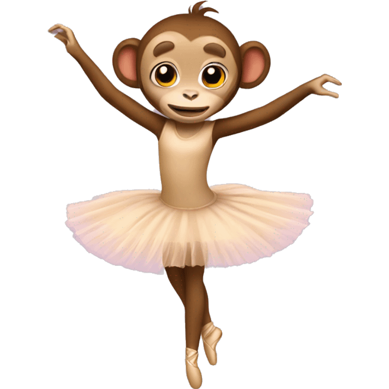 Monkey round ballerina  emoji