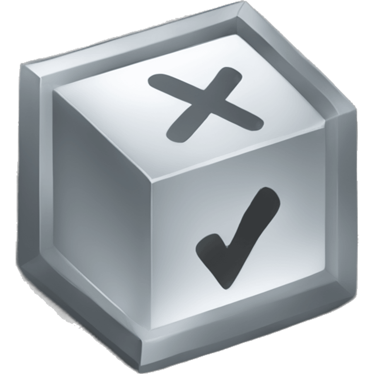 Silver check box  emoji