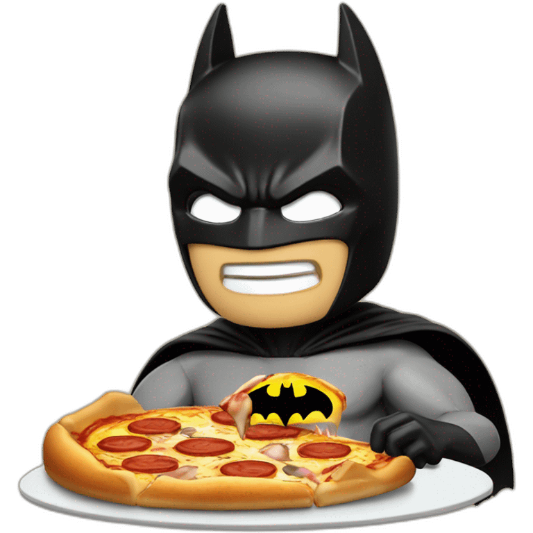 batman eating pizza emoji