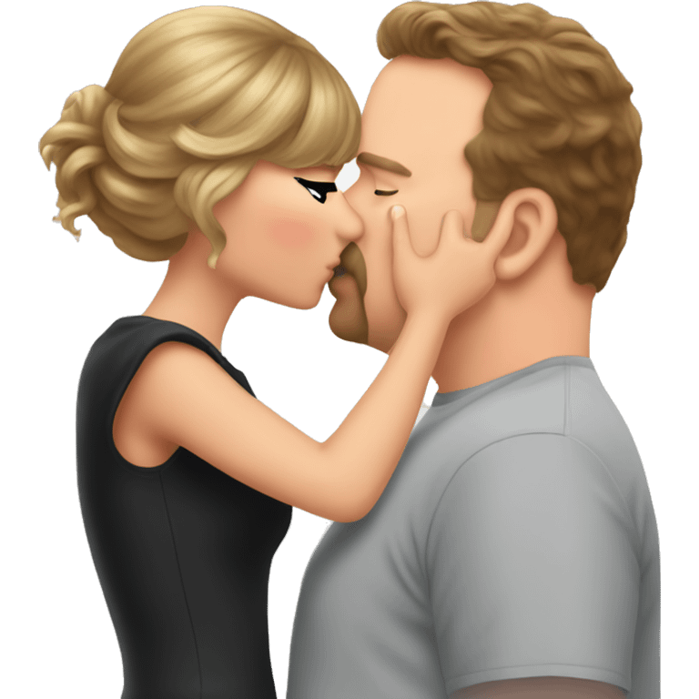 Taylor swift kissing Andy Reid  emoji