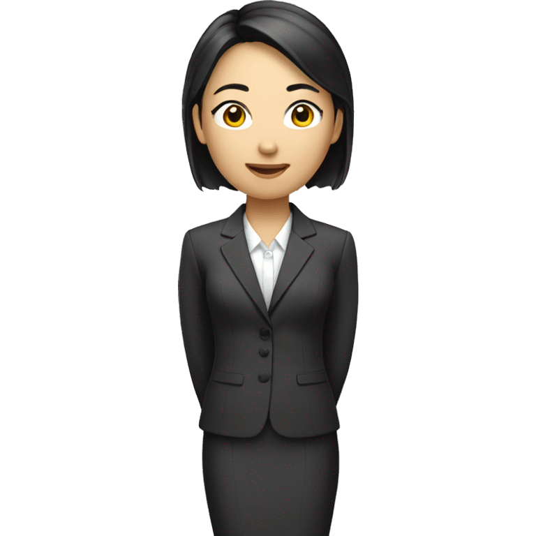 smart female asian wearing formal suit emoji