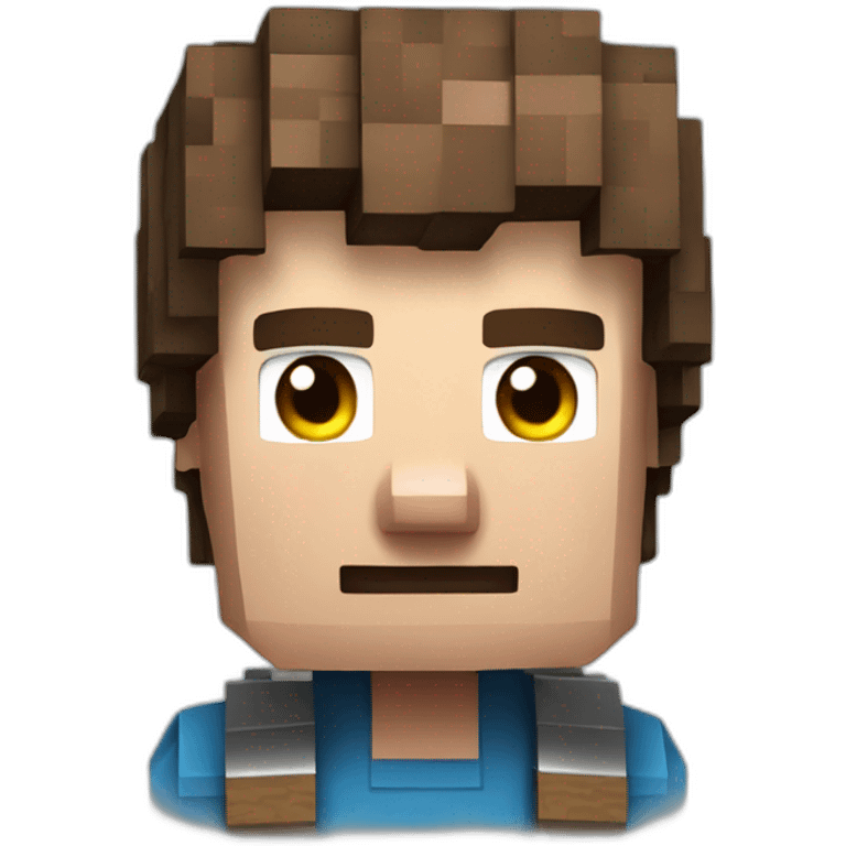 hyper realistic minecraft steve emoji