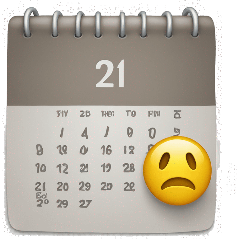 Calender with date February 21 emoji