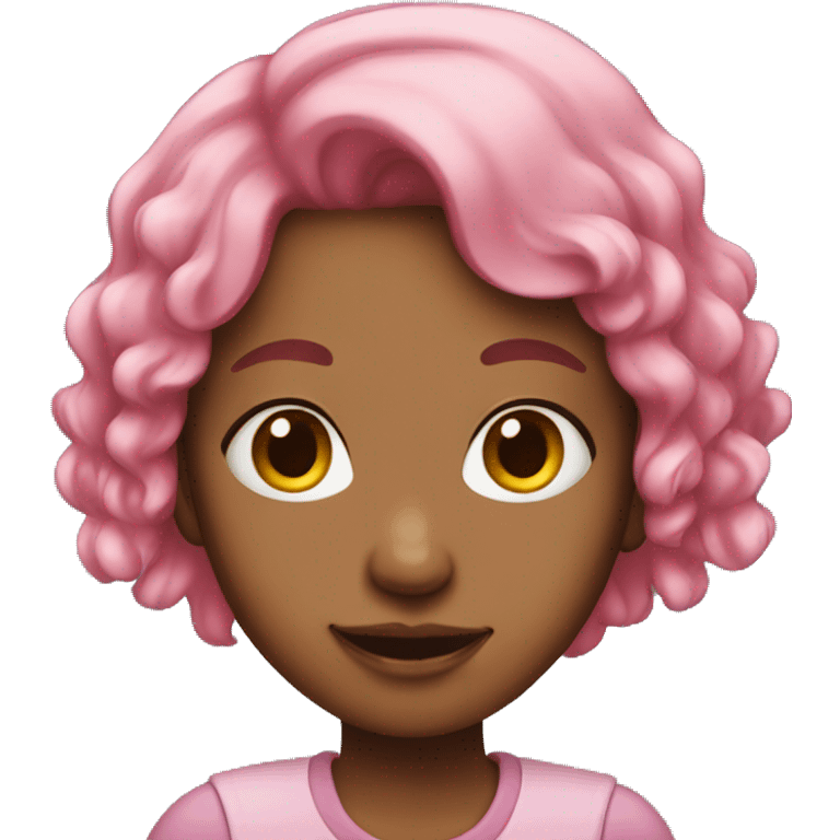 Girl with pink hair emoji