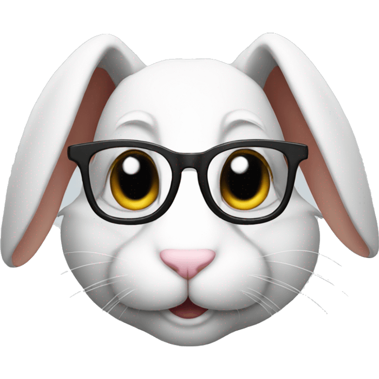 Bunny with glasses emoji