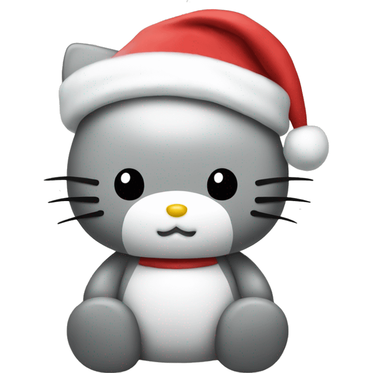 Hello kitty with a santa hat emoji