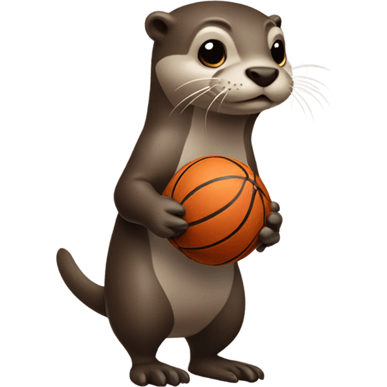 Otter playing basketball  emoji