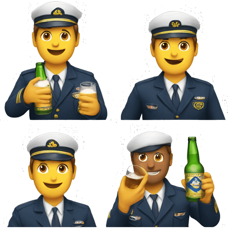 pilot juggling beer bottles emoji