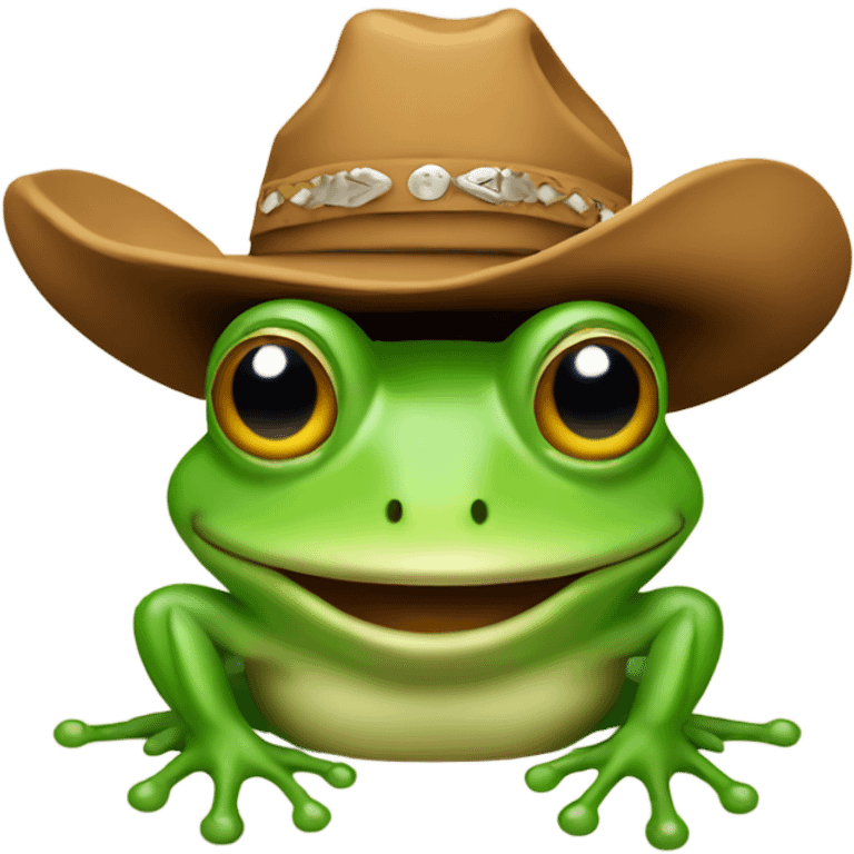 Frog with a cowboy hat emoji