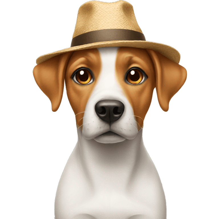 Dog wearing hat emoji