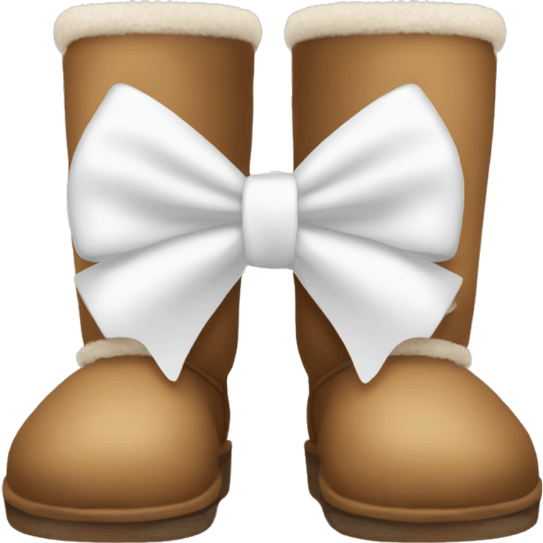 uggs white bow emoji