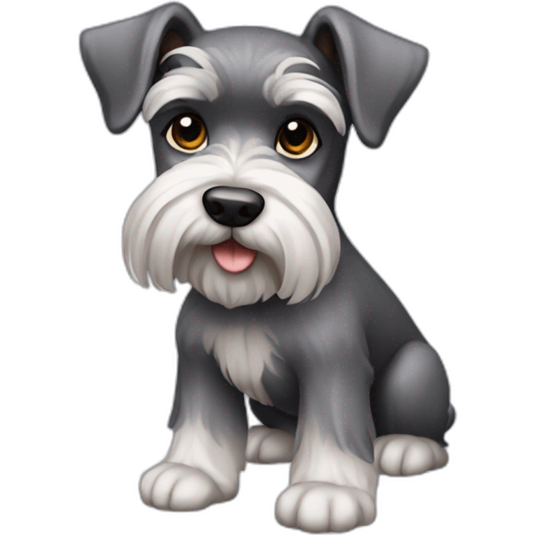 Miniature Schnauzer Dog Full Body emoji