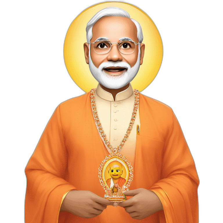 narendra modi as a saint emoji