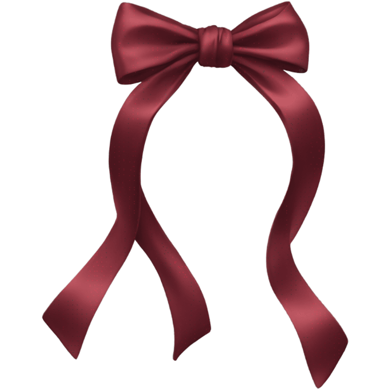 dark red silk bow emoji