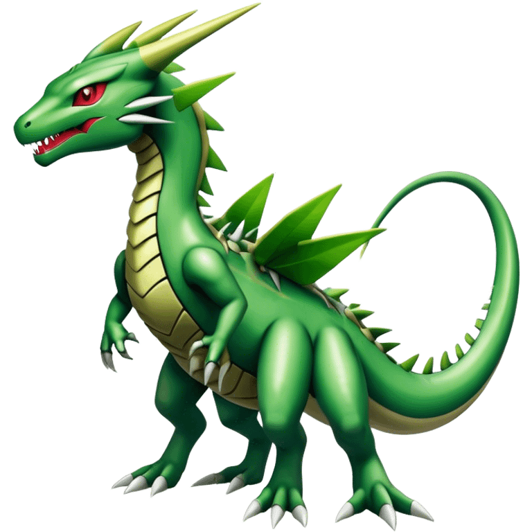  Cool Edgy Shiny Futuristic Ethereal Legendary Rayquaza-Digimon-Tyranitar-Flygon-hybrid full body emoji