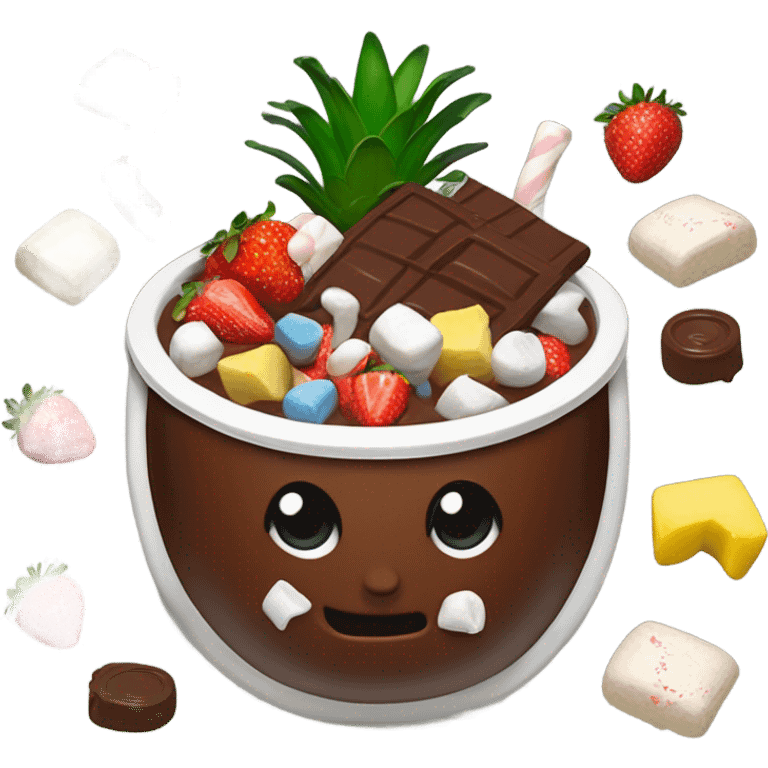 Chocolate fondue emoji