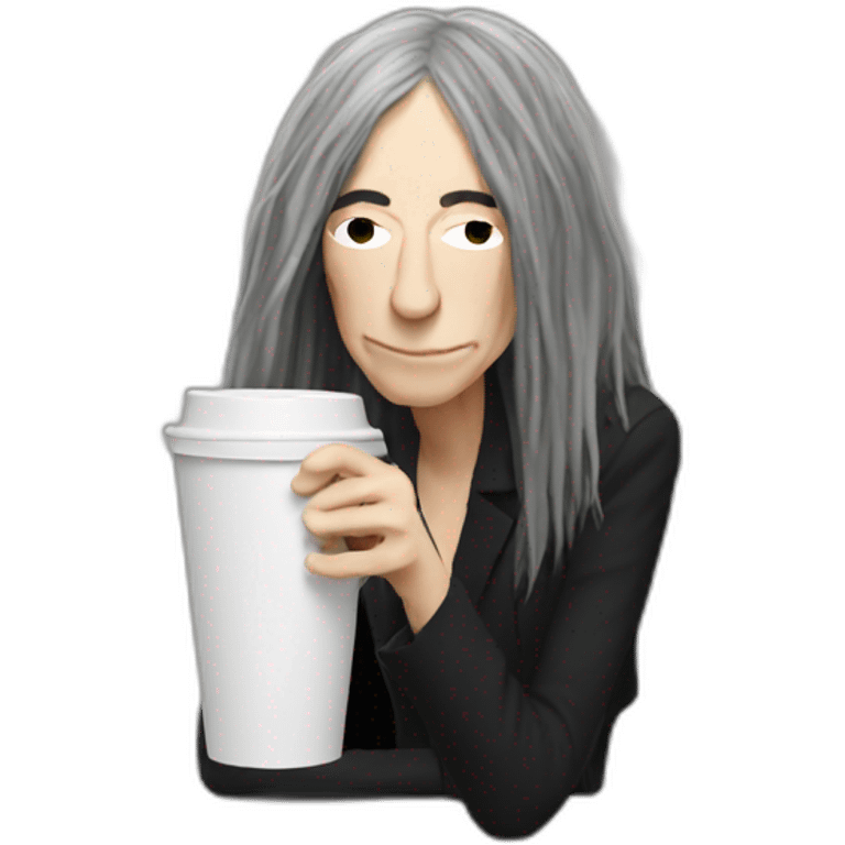 patti smith drinking coffee emoji