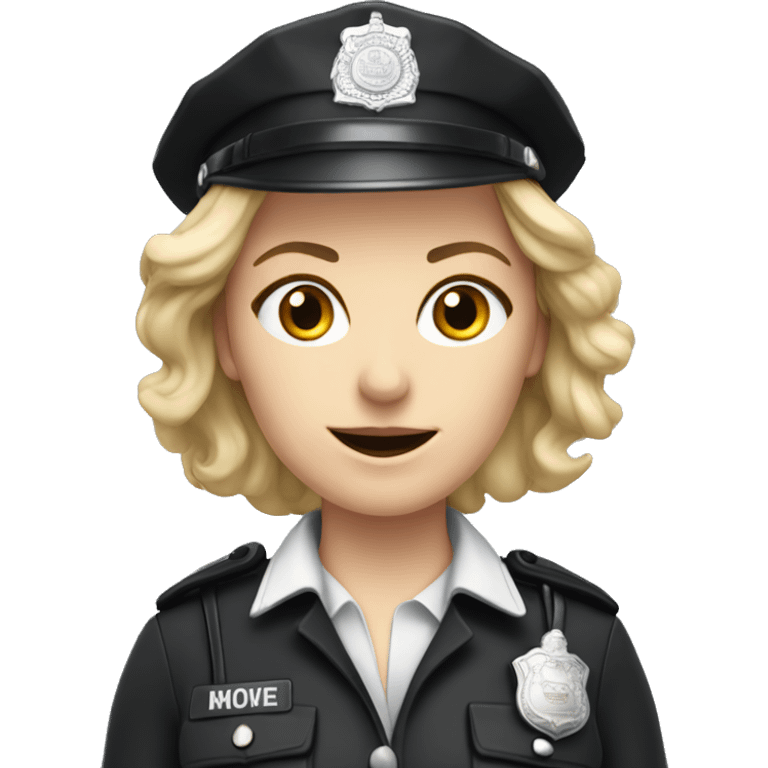 Caucasian female British cop emoji