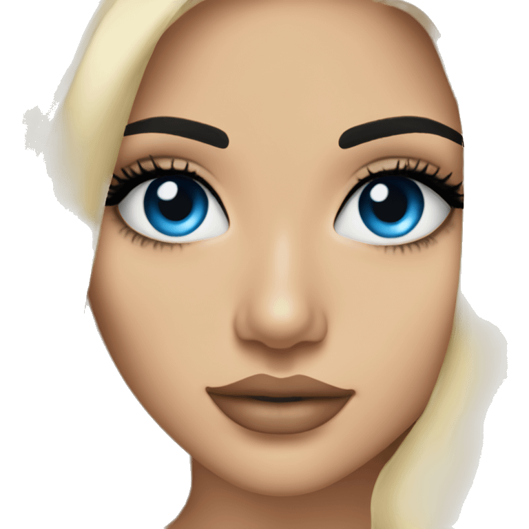 blonde kylie jenner with blue eyes emoji