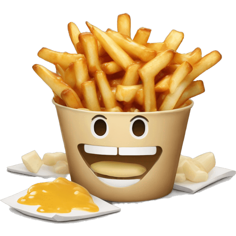 Poutine qui mange une poutine emoji