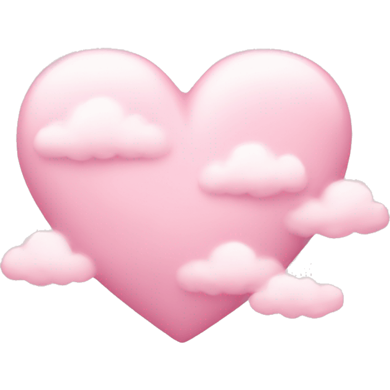 light pink heart cloud emoji