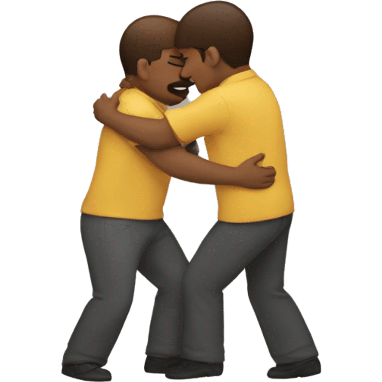 two gay men hugging emoji