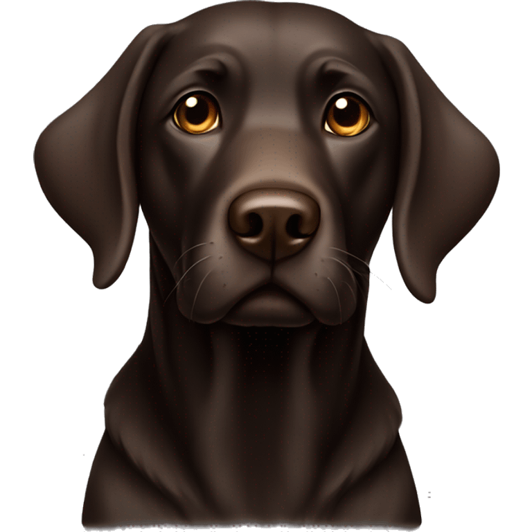 dark brown labrador dog emoji