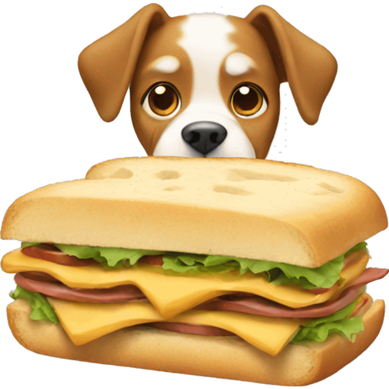 Dog eating sandwich  emoji