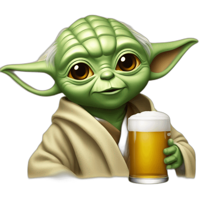 yoda qui boit une biere emoji