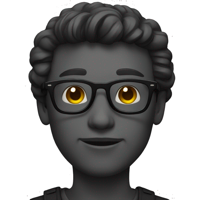 homme noir lunettes emoji