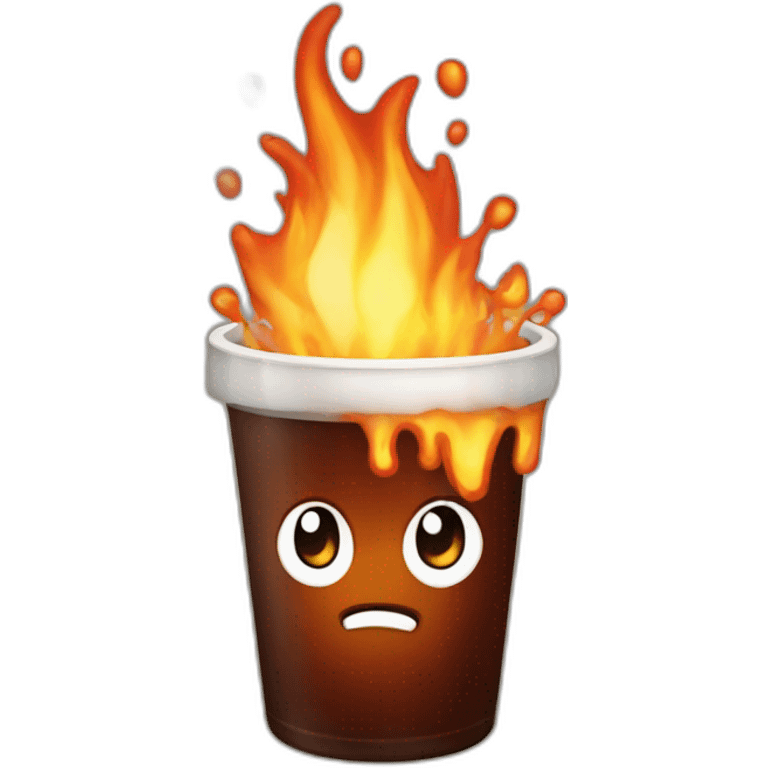 cola burning emoji