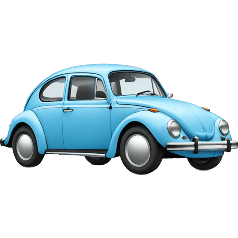 Volkswagen Beetle light blue  emoji