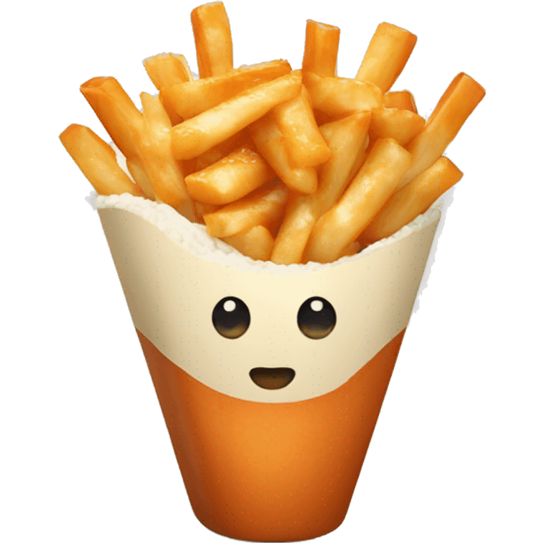 Poutine qui mange des sushi  emoji