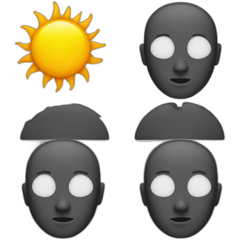 sun without face emoji